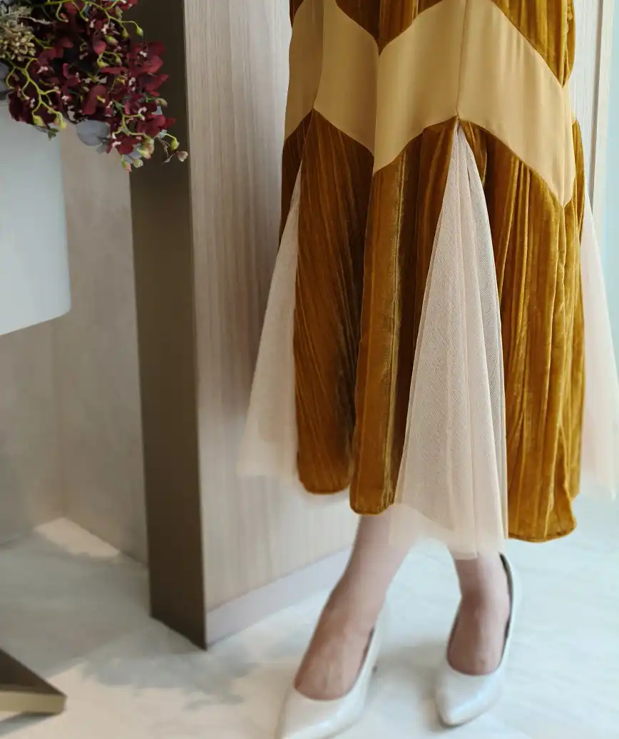 着用モデル：H164cm 7cmH靴 着用サイズ：S