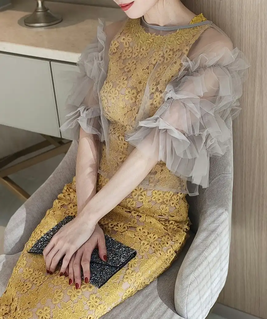 黄 - レンタルドレス｜結婚式のパーティードレスレンタルはANDYOU