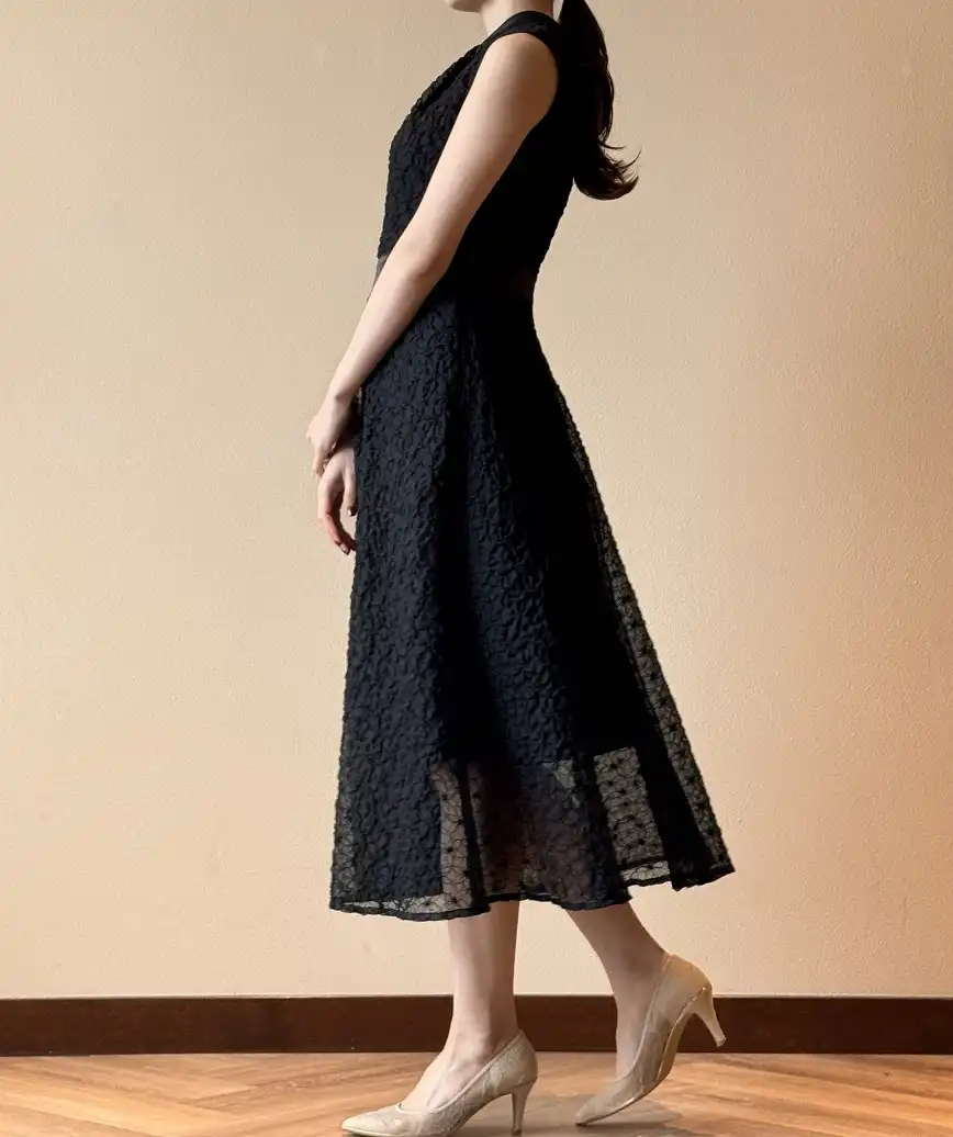 着用モデル：H164cm／着用サイズ：S／ヒール：7cm