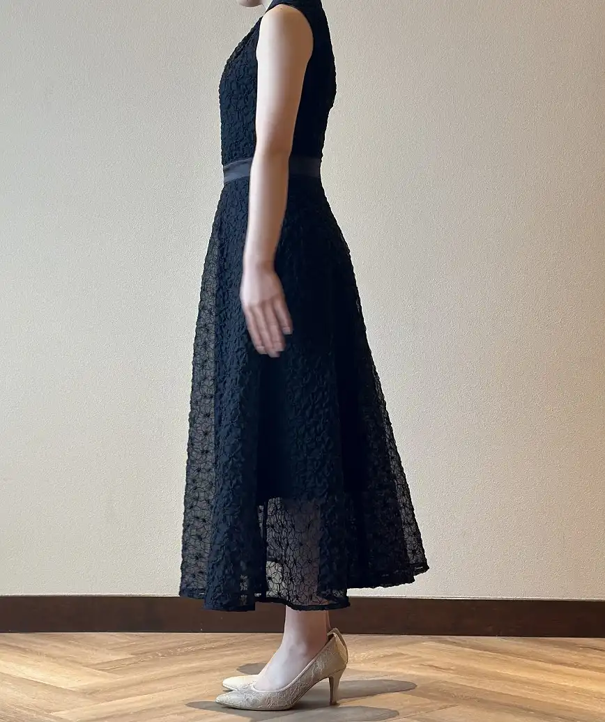 着用モデル：H152cm／着用サイズ：S／ヒール：7cm