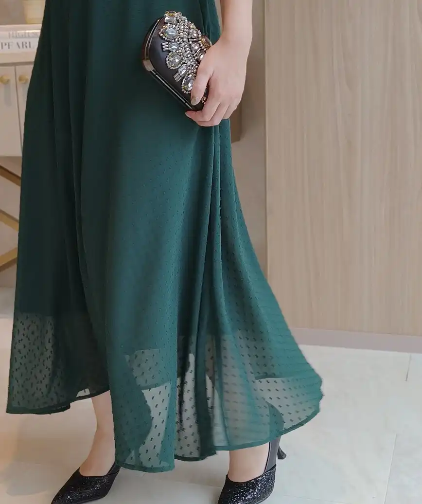 着用モデル：H157cm／着用サイズ：M／ヒール：7cm