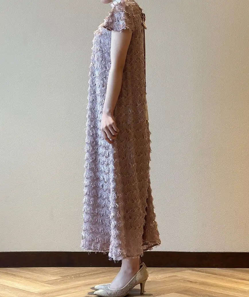 着用モデル：H152cm／着用サイズ：F／ヒール：7cm