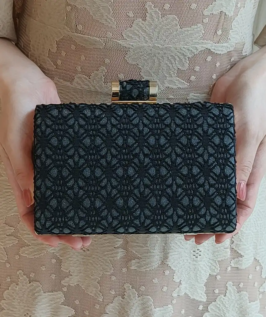 Full pattern cluth bag - black
