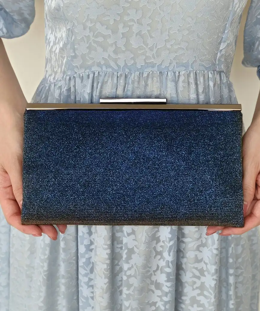 Gloss Blue Clutch bag