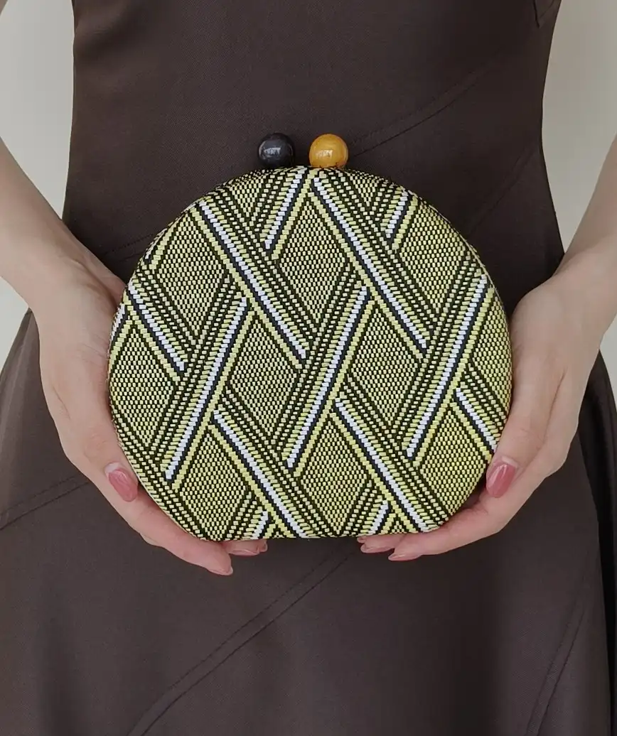 Yellow Pattern Clutch bag