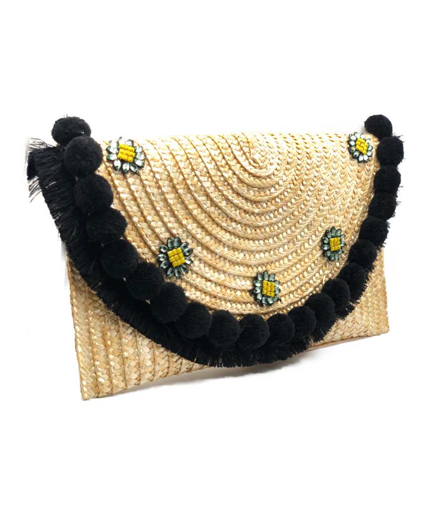 Straw Natural clutch bag