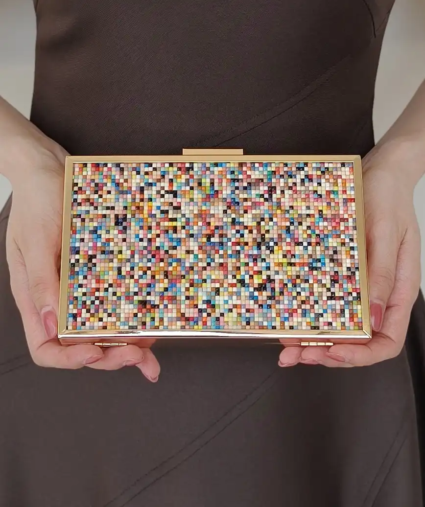 Pins square Clutch bag - Multi