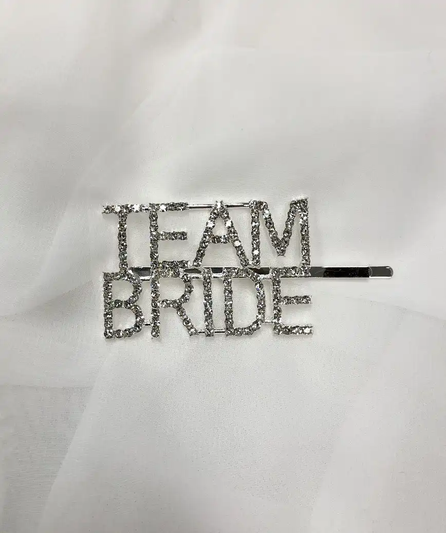 【販売商品】レターピン”TEAM BRIDE”－シルバー